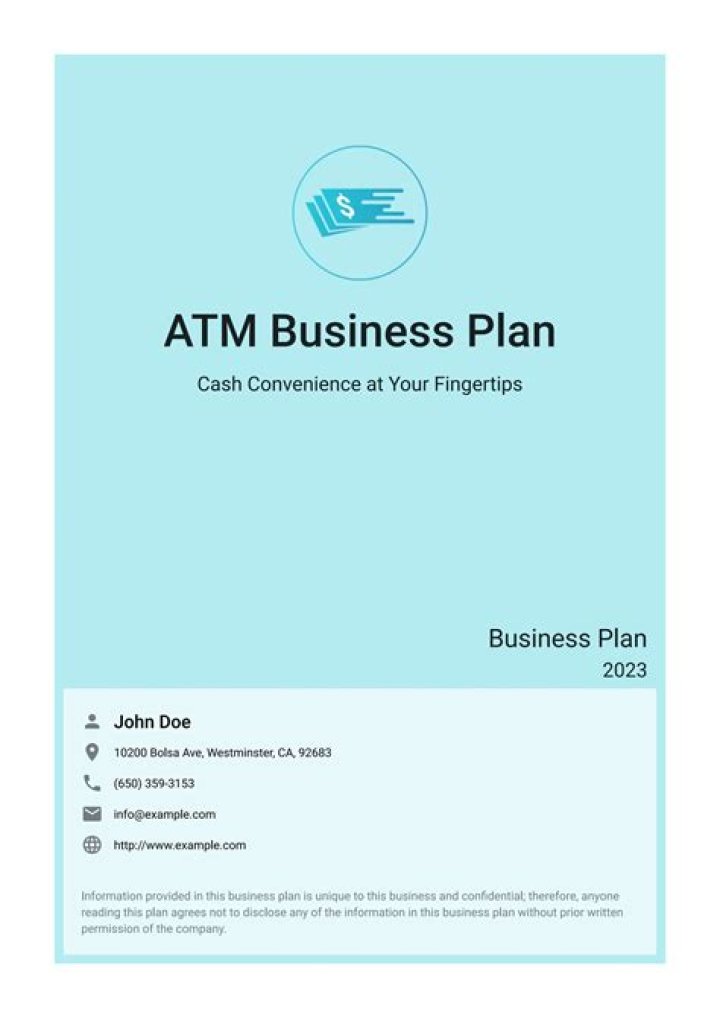 Atm Business Plan PDF: Step-by-Step Guide to Launching a Profitable ATM Venture