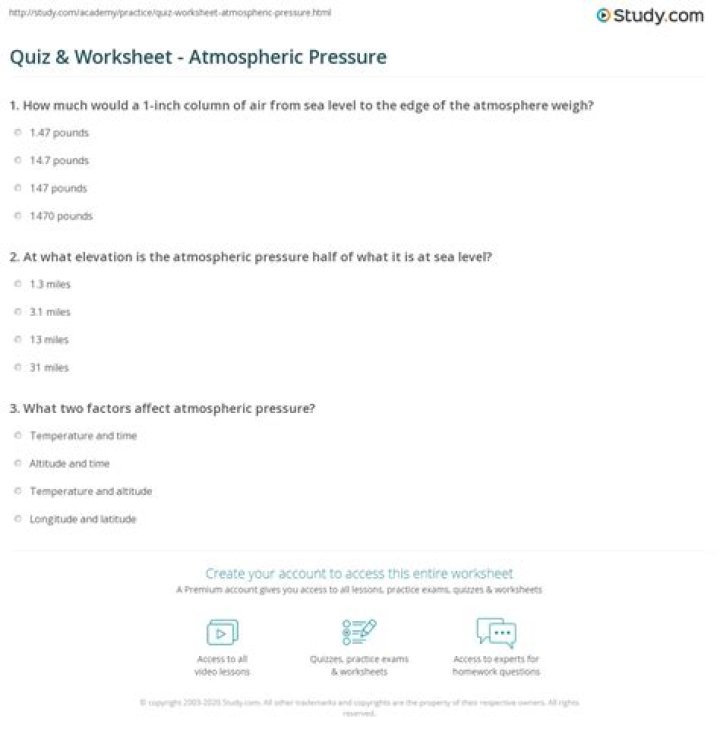 Atmospheric Pressure Questions and Answers PDF Guide