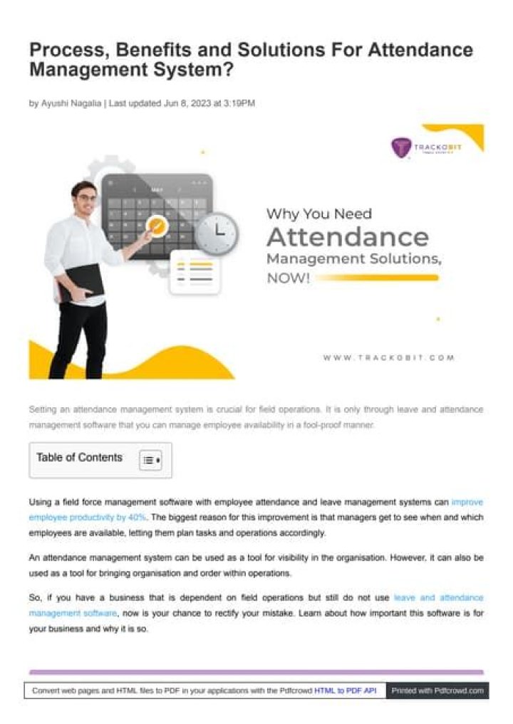 Download Free Attendance Management Software PDF Guide