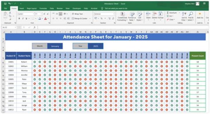 Download Free Attendance Sheet Excel Template in PDF Format