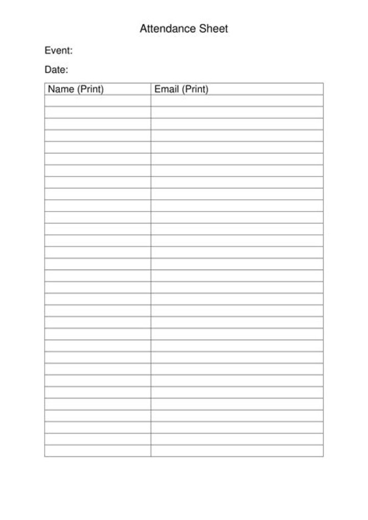 Download Free Attendance Sign-In Sheet PDF for Easy Tracking