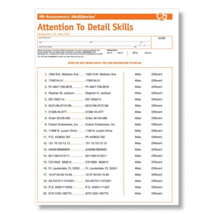 Master Your Attention to Detail: Free Test PDF Assessment