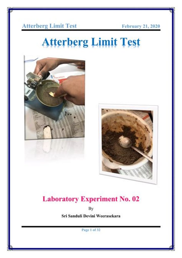 Atterberg Limit Test PDF: Essential Guide & Testing Standards