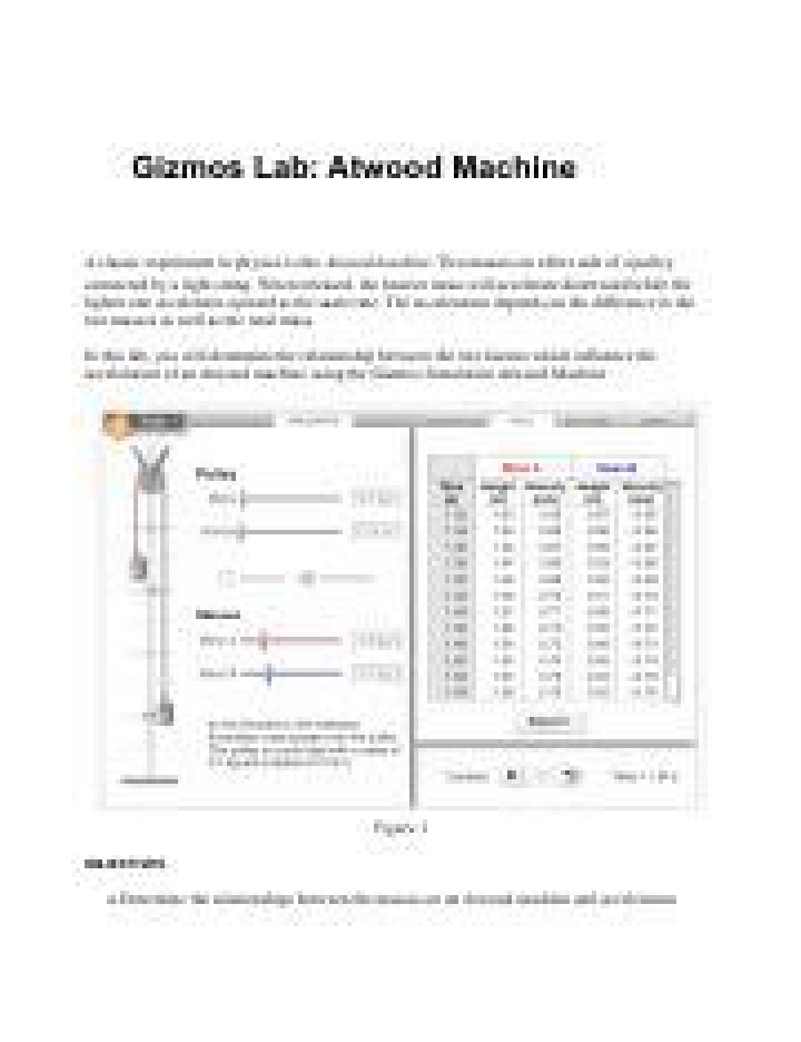 Atwood Machine Gizmo Answers PDF: Step-by-Step Troubleshooting Guide