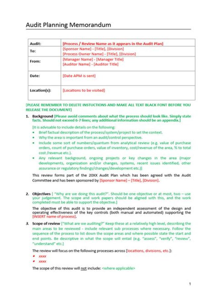 Audit Planning Memorandum PDF: Essential Guide & Template