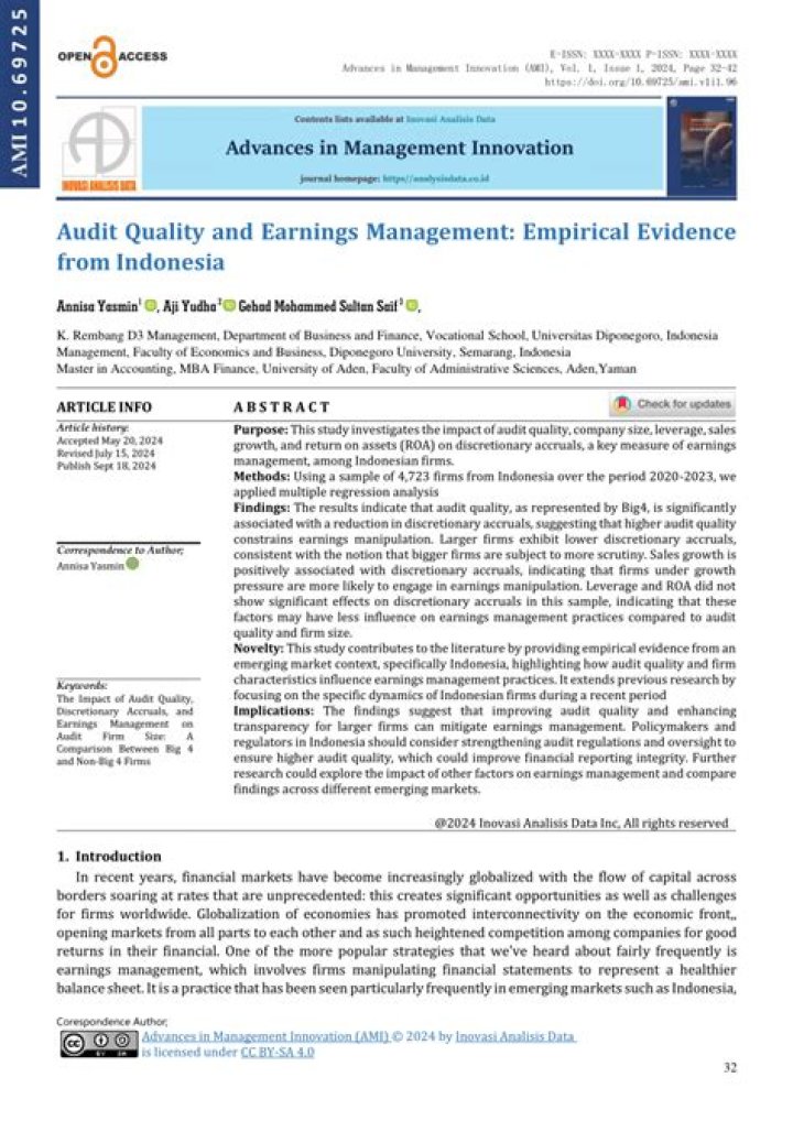 Audit Quality and Earnings Management: Expert PDF Guide
