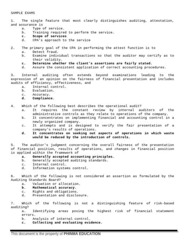 Auditing Exam Questions and Answers PDF – Practice Test Bundle
