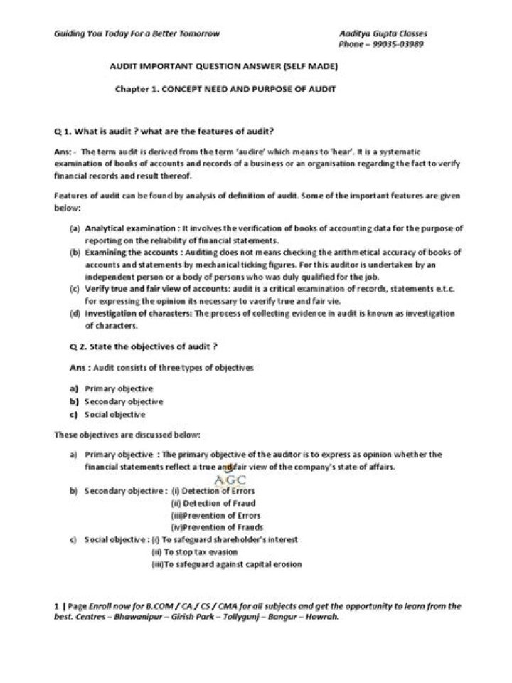 Auditing Questions and Answers PDF – Expert Guide