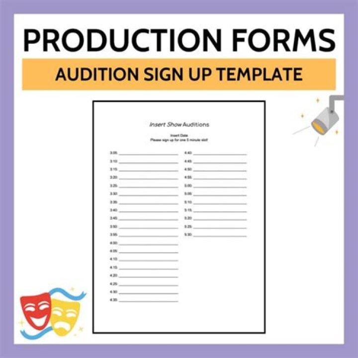 Download Audition Sign-Up Sheet PDF – Free Template