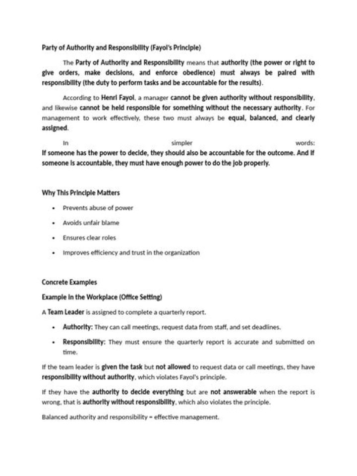 Authority and Responsibility in Management: Key Principles PDF Guide