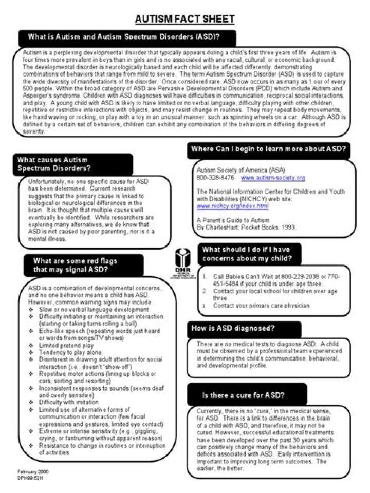 Autism Fact Sheet PDF – Essential Information for Families and Professionals