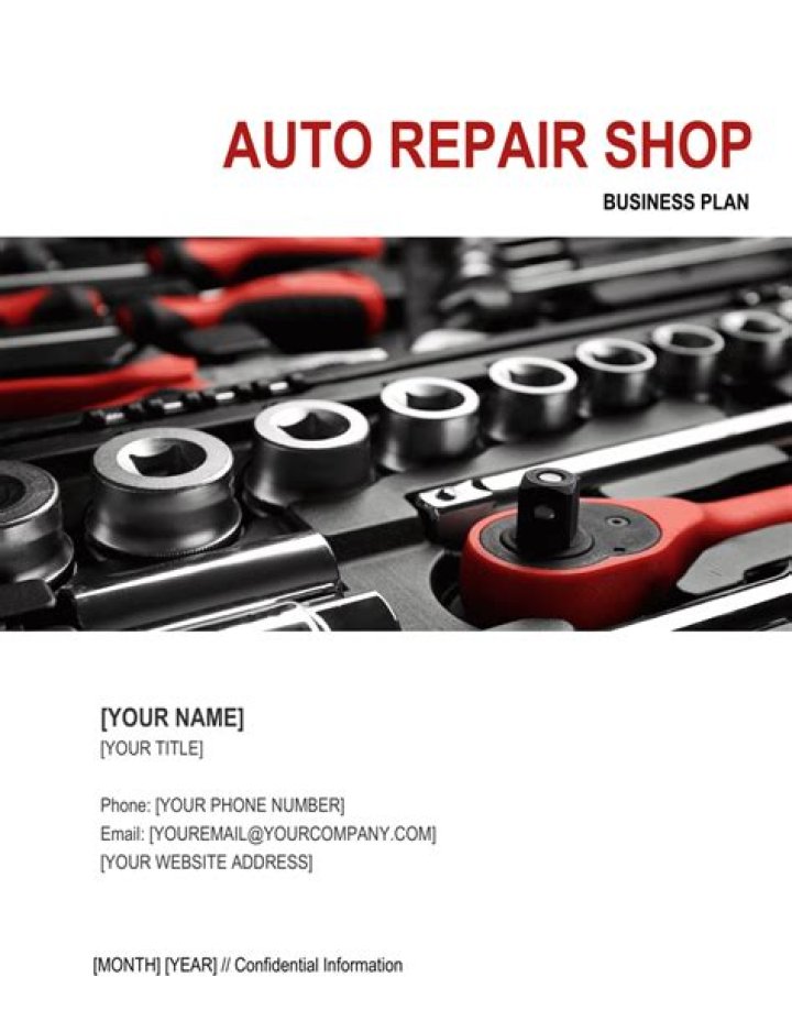 Auto Repair Shop Business Plan PDF: Start Your Service Venture Today
