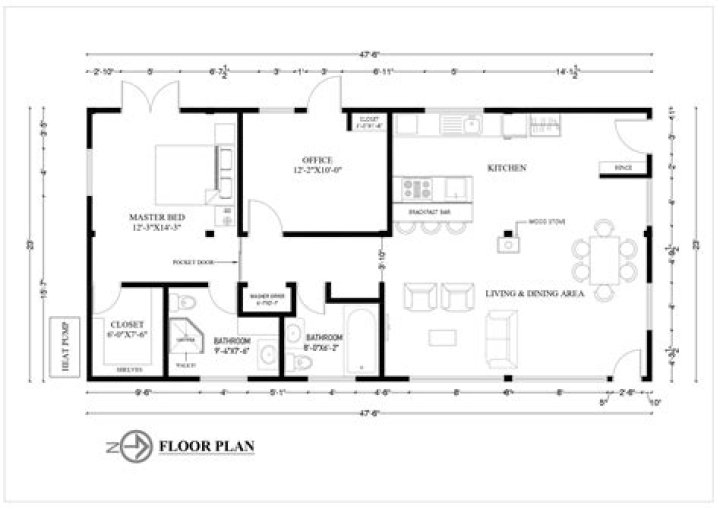 Download Free Autocad 2D Floor Plan PDF Templates