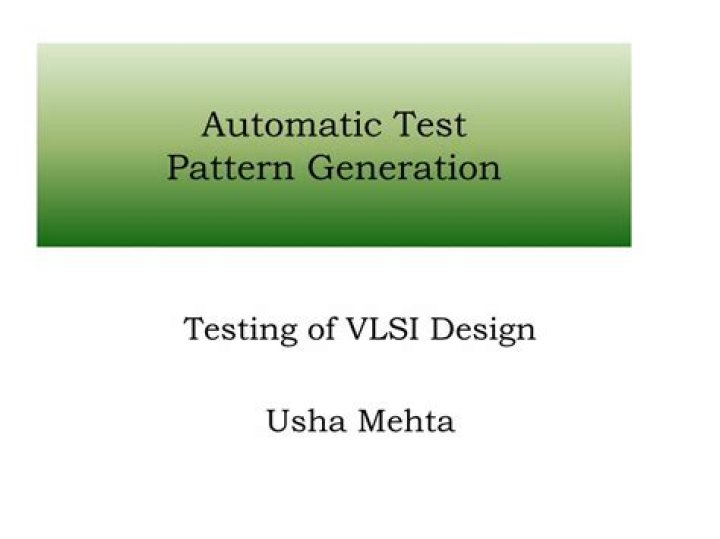 Automatic Test Pattern Generation PDF: Fast, Accurate Testing Tools