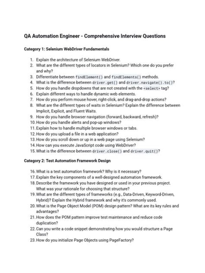 Top Automation Interview Questions PDF for 2024