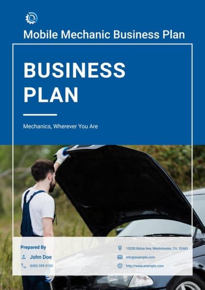 Complete Automobile Workshop Business Plan PDF for Startup Success