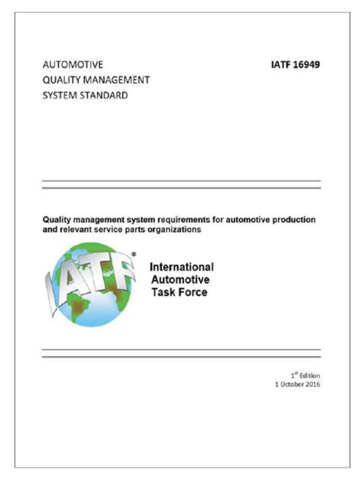 IAITF 16949 Automotive Quality Management System Standard PDF Guidelines