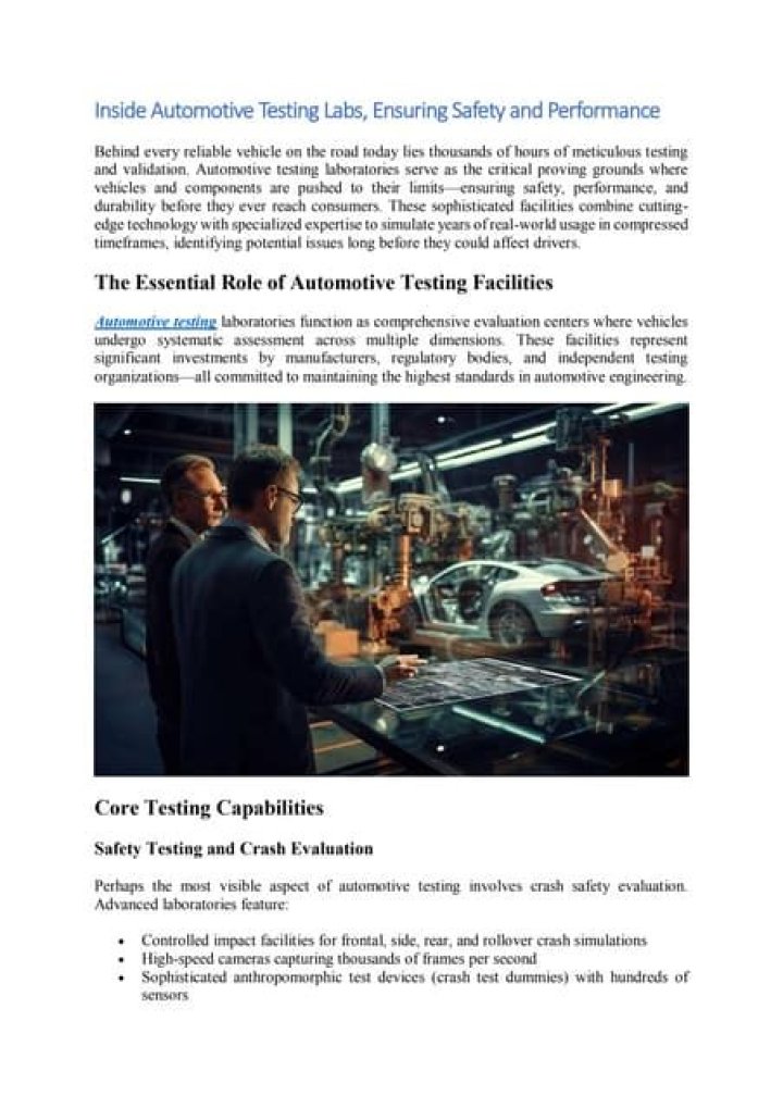 Essential Automotive Testing PDF: Expert Guide for Reliability & Safety
