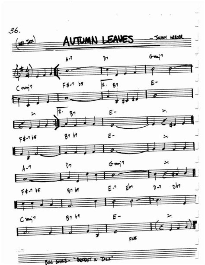 Free Autumn Leaves Jazz Piano Sheet Music PDF – Download Now