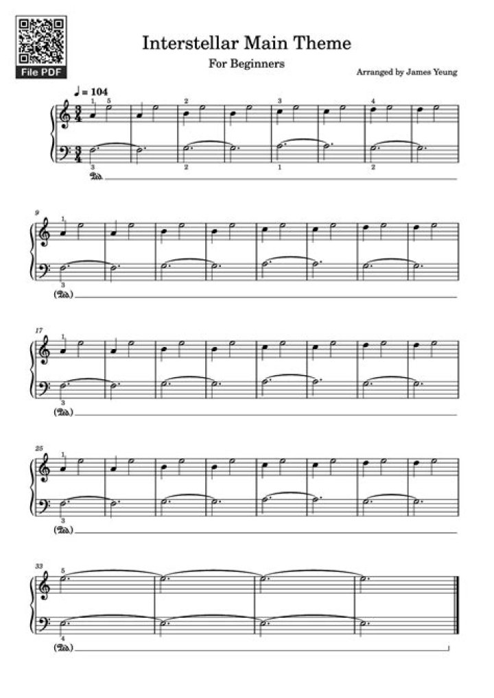 Avatar Main Theme Piano Sheet Music in PDF – Instant Download