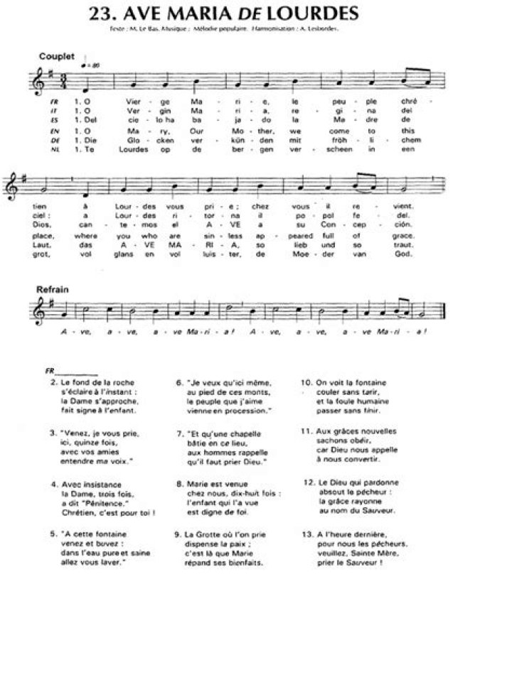 Ave Maria di Lourdes Testo PDF: Sacred Hymn for Prayer & Devotion