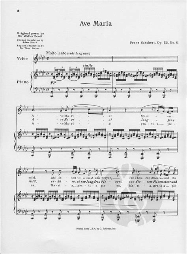 Free Ave Maria Vocal Sheet Music PDF for Singers