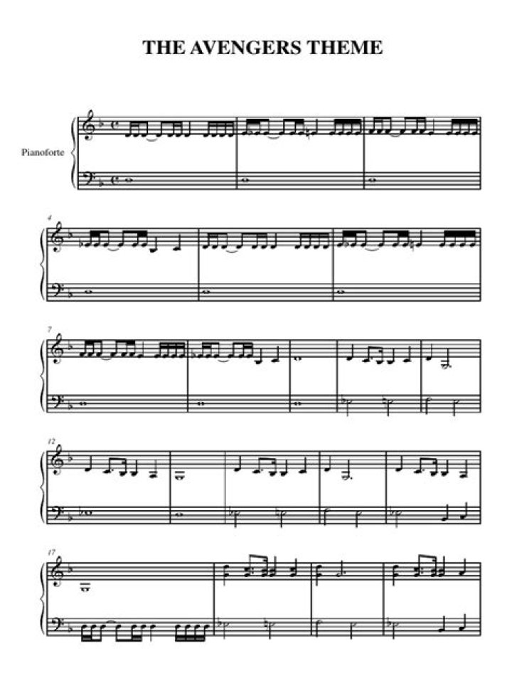 Avengers Theme Piano Sheet Music PDF – Download Instant Sheet Music