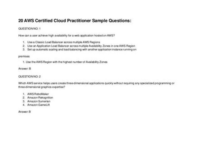 AWS Certified Cloud Practitioner Practice Questions PDF – Master the Exam