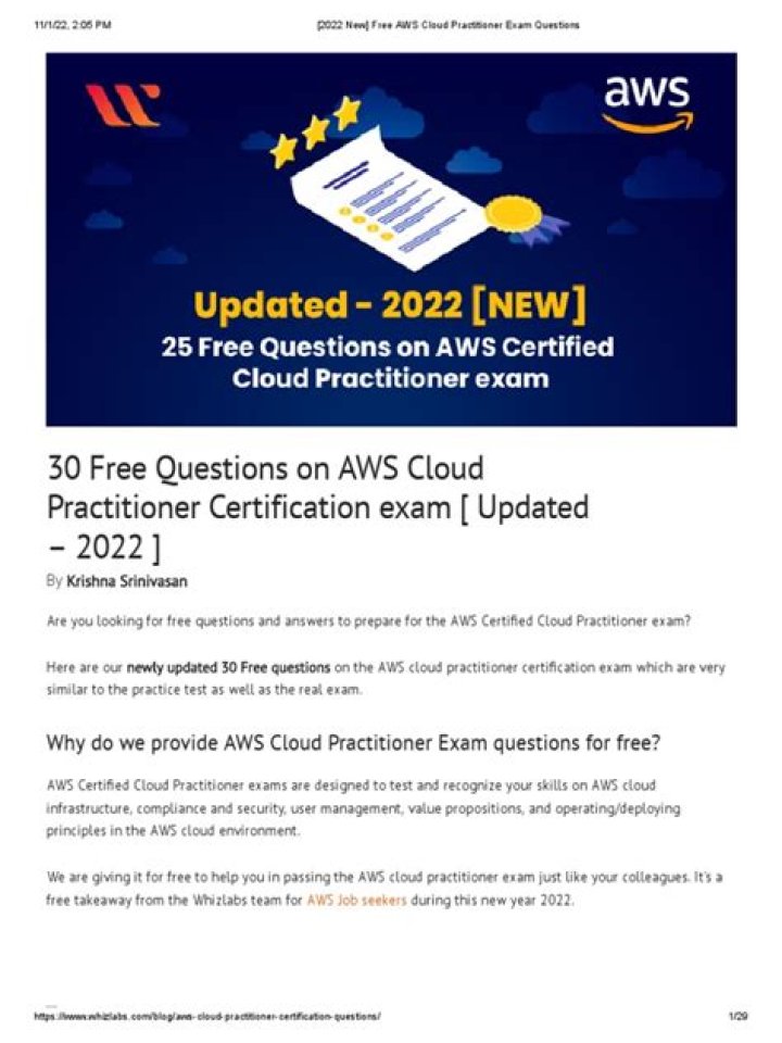 AWS Cloud Practitioner Exam Questions PDF – Master Certification with Practice