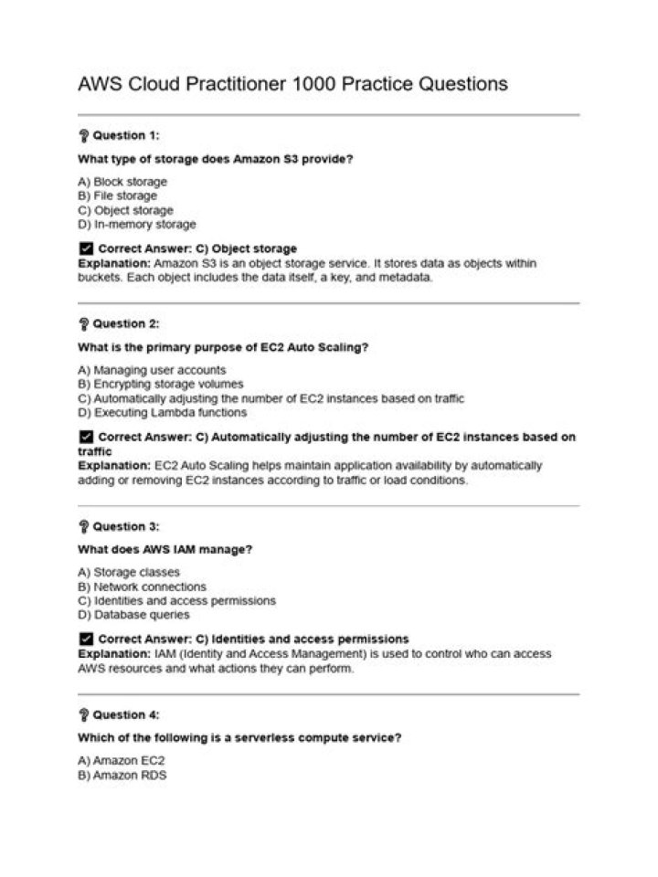 AWS Cloud Practitioner Practice Questions PDF – Master Your Exam