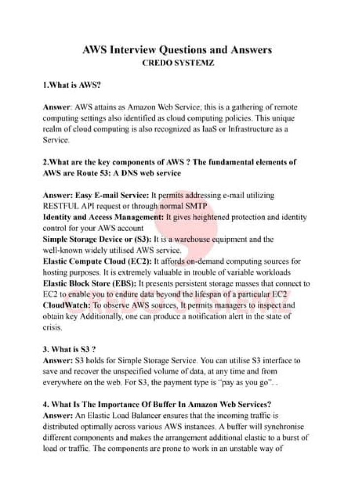 AWS Interview Questions and Answers PDF for 2024 Success