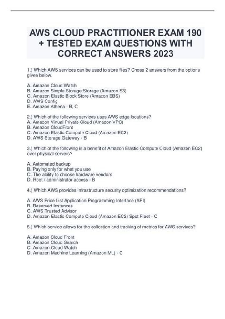 AWS Questions and Answers PDF: Essential Guide for Developers