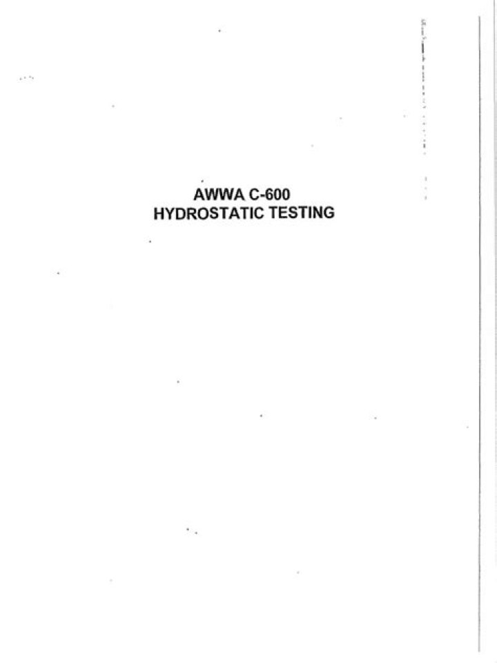 AWWA C600 Testing Requirements PDF: Full Compliance Guide
