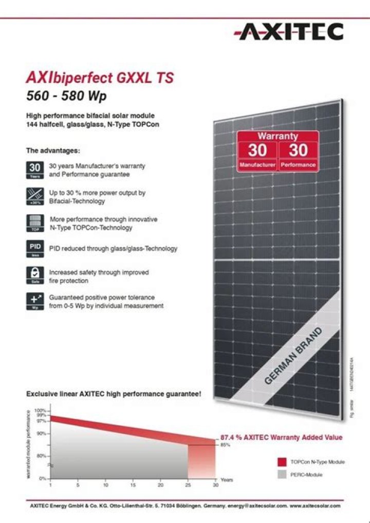 Axitec 400W Spec Sheet PDF – Complete Technical Specifications