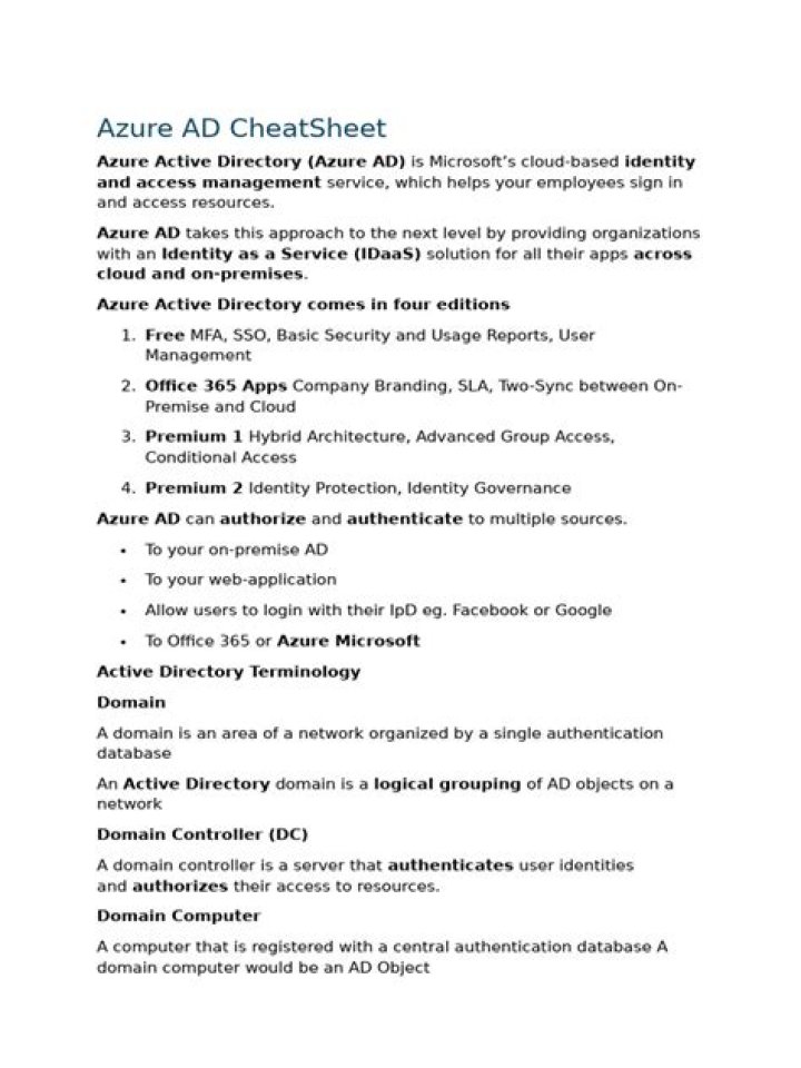 Az-104 Cheat Sheet PDF: Quick Study Guide & Exam Tips