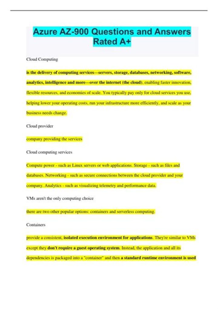 Az-900 Questions and Answers PDF: Master Microsoft AZ-900 Exam