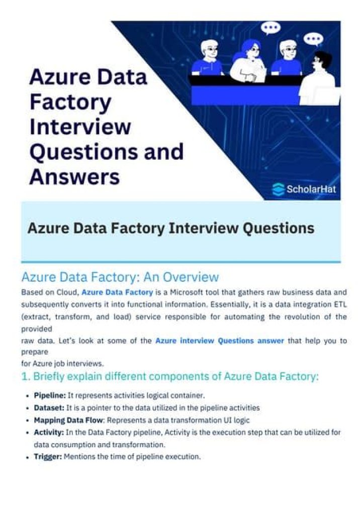 Azure Data Factory Interview Questions PDF for 2024