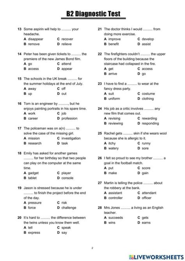 B2 German Test Sample PDF – Free Download & Practice