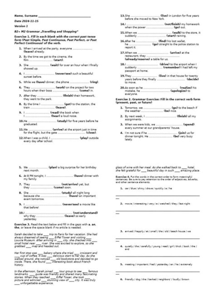 Free B2 Grammar Test PDF – Perfect Your Business English Skills
