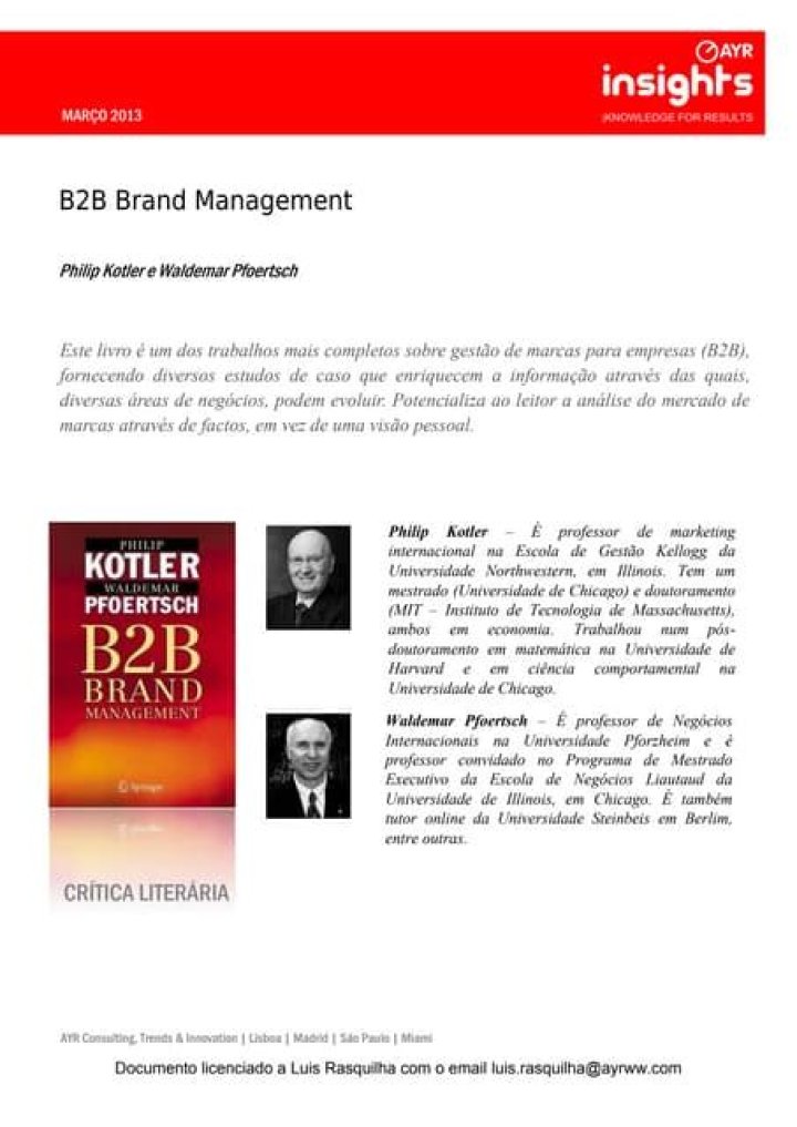 Mastering B2B Brand Management with Kotler: Essential Strategies PDF
