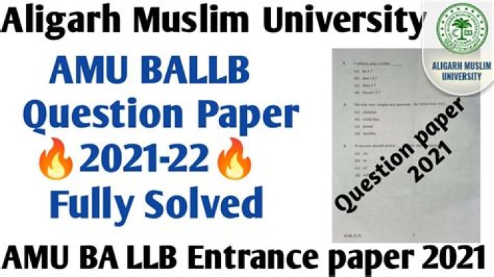 BA LLB Entrance Exam Question Paper PDF Free Download