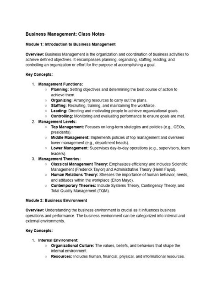 Ba7401 International Business Management Notes PDF – Study Guide & Key Concepts