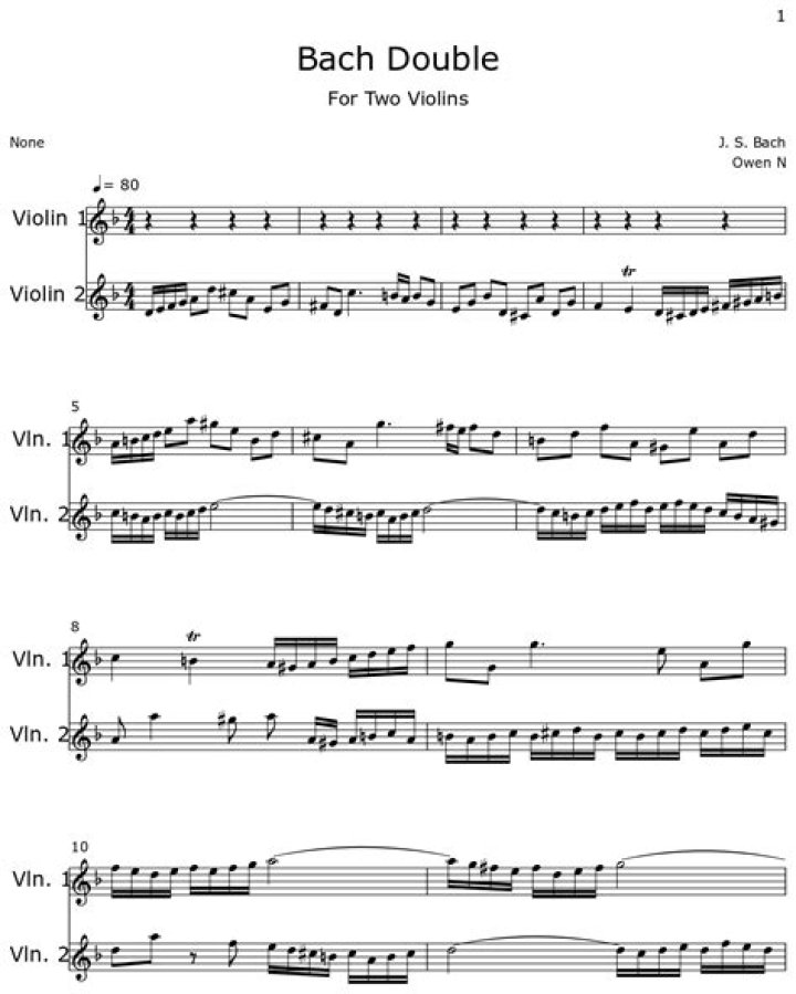 Free Bach Double Sheet Music PDF for Instant Download