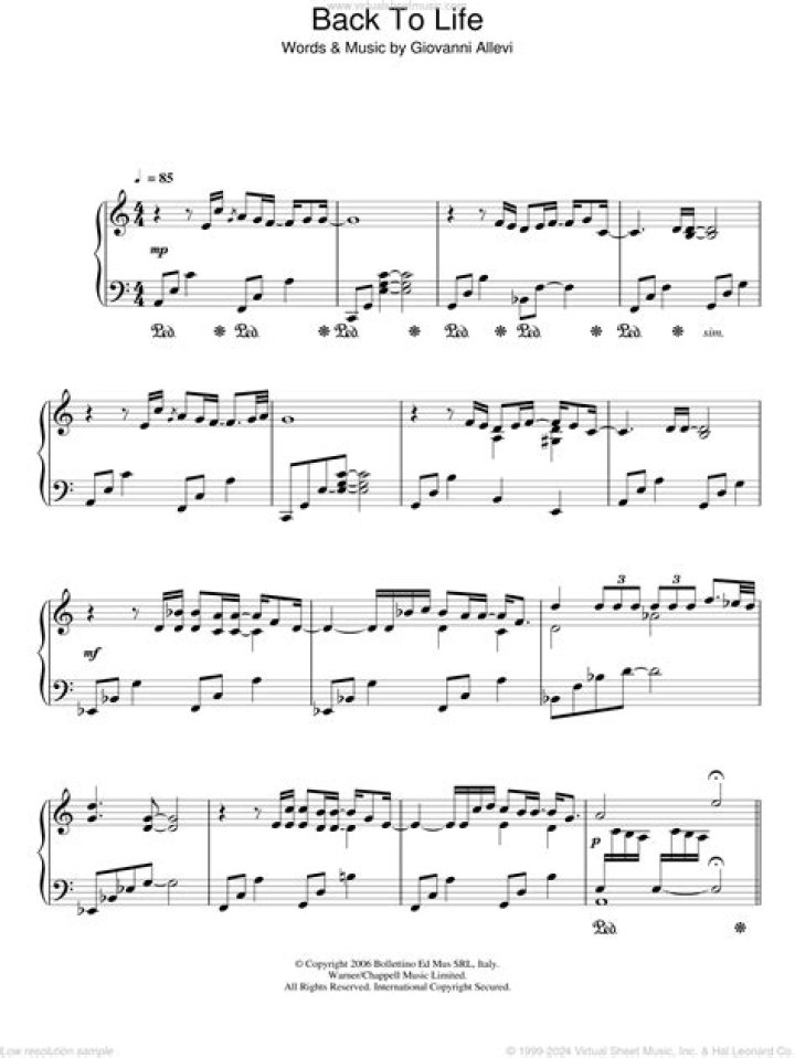 Back to Life Piano Sheet Music PDF – Instant Download