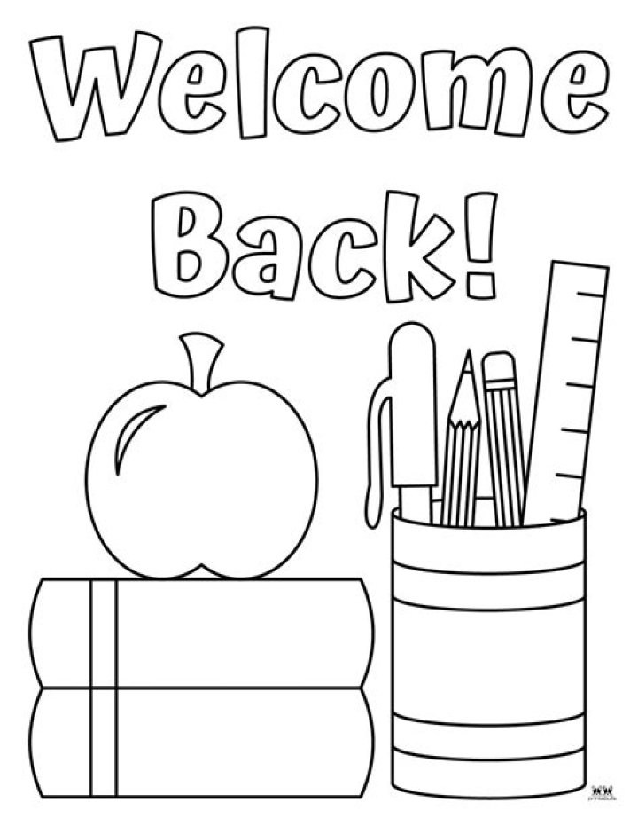 Back to School Coloring Sheets PDF for Kids & Teachers