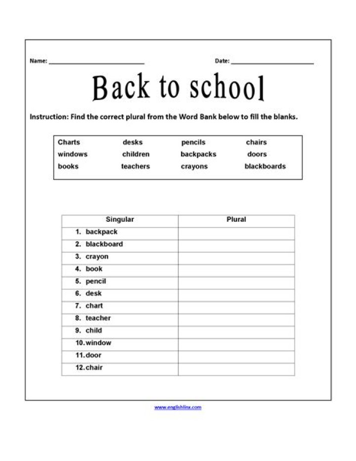 Back to School Worksheets for Middle School – Free PDF Printables