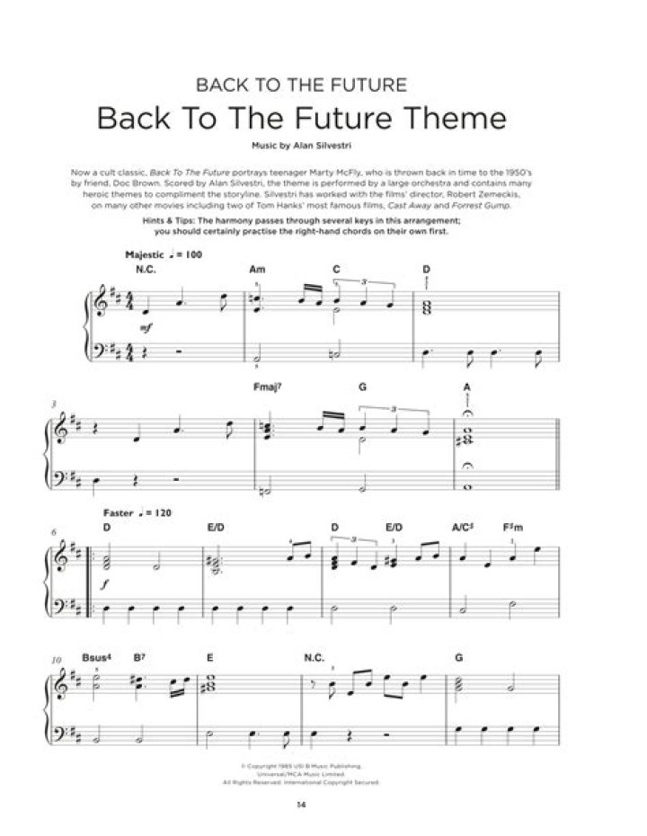 Download Back to the Future Piano Sheet Music PDF - Instant Access