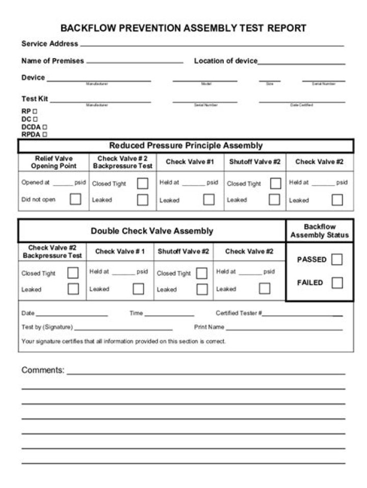 Backflow Prevention Test Form PDF: Easy Online Download & Submit