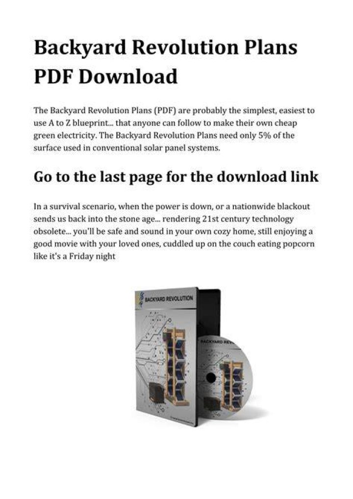 Backyard Revolution Plans PDF: Transform Your Outdoor Space Today