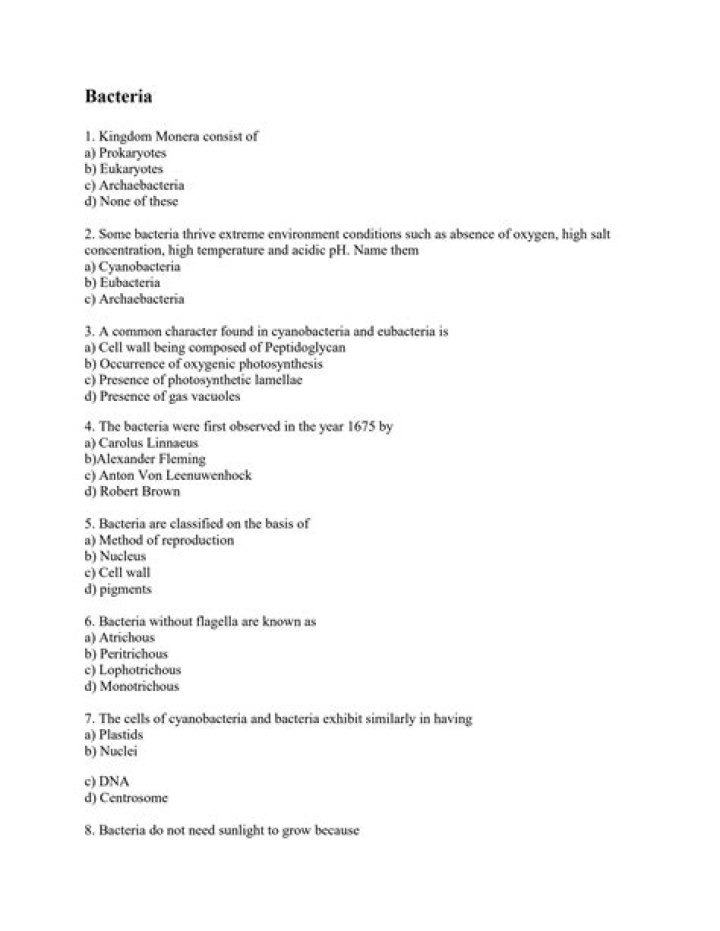 Bacteria Questions and Answers: Essential PDF Guide